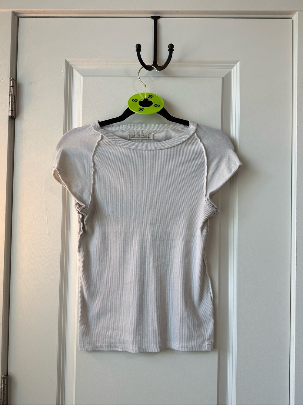 We The Free White Short Sleeve Ribbed Tee